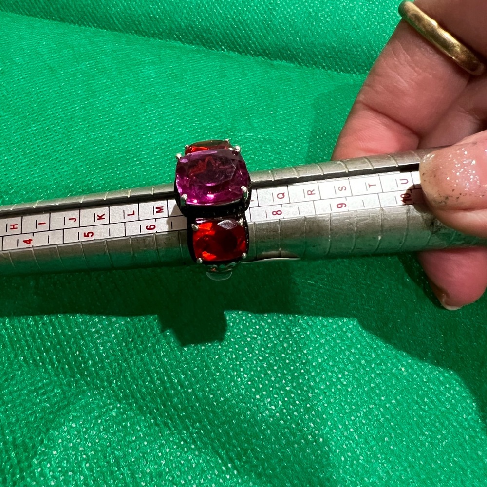 New listing- Ruby sterling silver ring - Picture 13 of 13